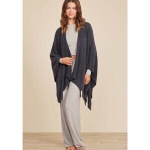 Barefoot Dreams CozyChic Lite Weekend Wrap Indigo Blue Shawl Cardigan NWT